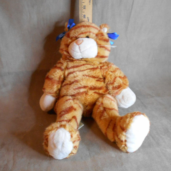 Build-A-Bear Orange Striped Tabby Cat in Angel Outfit w/Sound Box 17" Plush - Picture 7 of 13